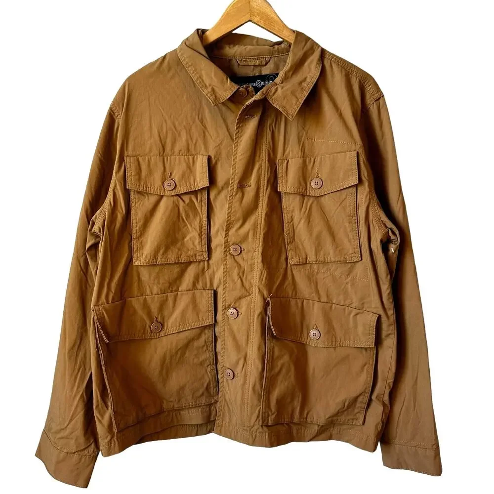 Treasure & Bond Nordstrom New Mens Surplus Field Jacket Tan Size Large Casual